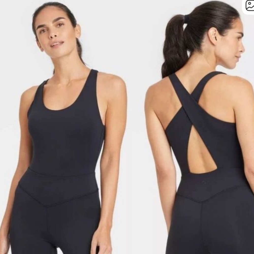 JoyLab - Women's Cross Back Active Bodysuit - JoyLab Black size XS NWT